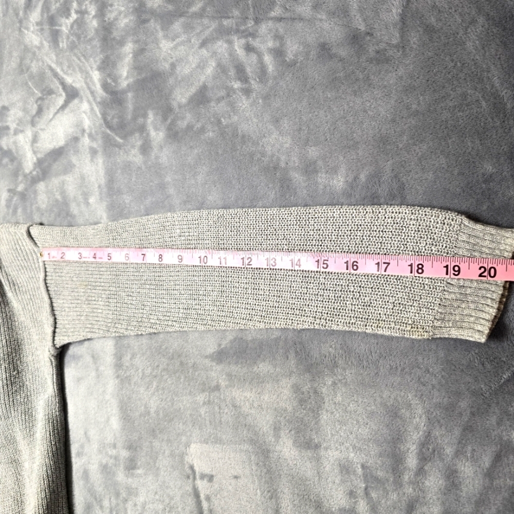 2/$30 Daisy Fuentes Grey Cable Knit Sweater Dress Size L - Picture 8 of 11